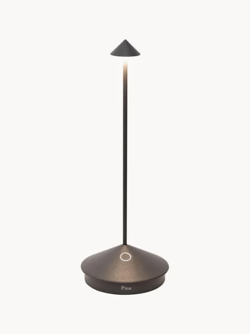 Lámparas De Mesa De Exterior|Lámparas De Techo>Zafferano Lámpara de mesa LED regulable pequeña Pina Pro, portátil Gris antracita