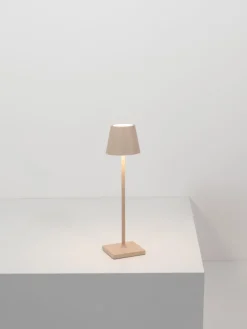 Lámparas De Mesa De Exterior|Lámparas De Mesa De Exterior></noscript>Zafferano Lámpara de mesa LED regulable Poldina, portátil Beige claro mate
