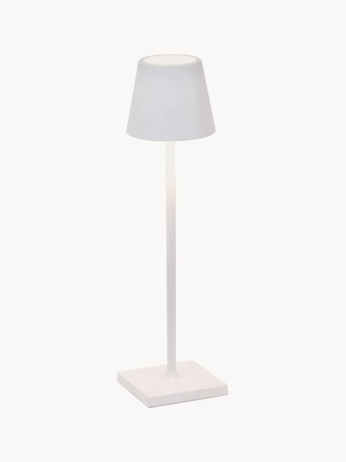 Lámparas De Mesa De Exterior|Lámparas De Techo>Zafferano Lámpara de mesa LED regulable Poldina, portátil Blanco mate