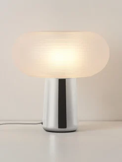 Lámparas De Mesa|Lámparas De Techo></noscript>Westwing Collection Lámpara de mesa Mariella Cromo, blanco