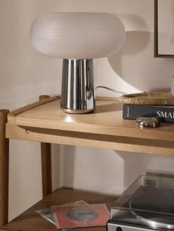 Lámparas De Mesa|Lámparas De Techo></noscript>Westwing Collection Lámpara de mesa Mariella Cromo, blanco