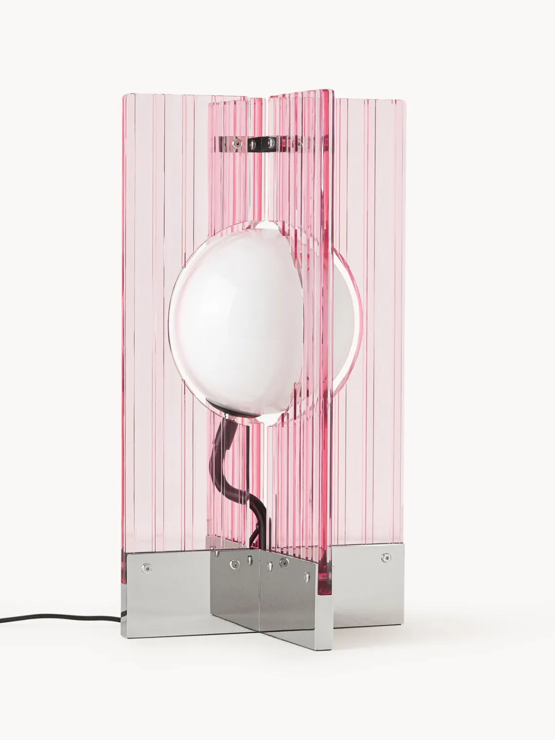 Lámparas De Mesa|Lámparas De Techo>Westwing Collection Lámpara de mesa Mills Rosa claro, plateado