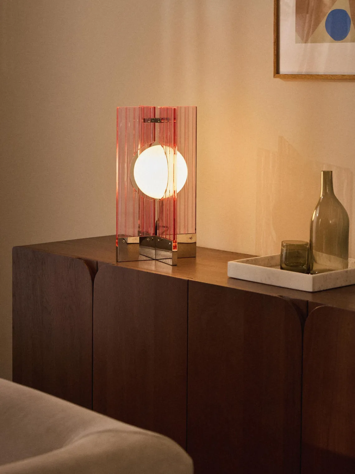 Lámparas De Mesa|Lámparas De Techo>Westwing Collection Lámpara de mesa Mills Rosa claro, plateado