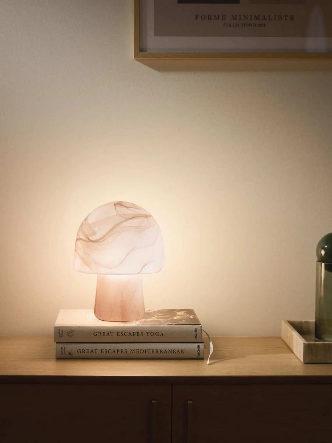 Clearance Lámpara de mesa pequeña efecto mármol Talia Lámparas De Mesa|Lámparas De Techo