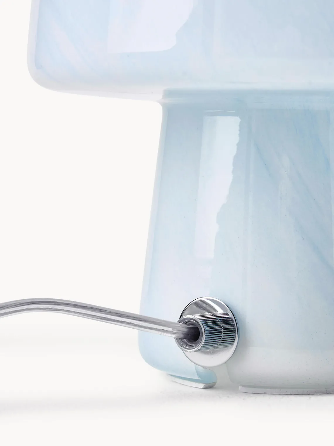 Lámparas De Mesa|Lámparas De Techo>Westwing Collection Lámpara de mesa pequeña en look mármol Talia Aspecto mármol azul claro