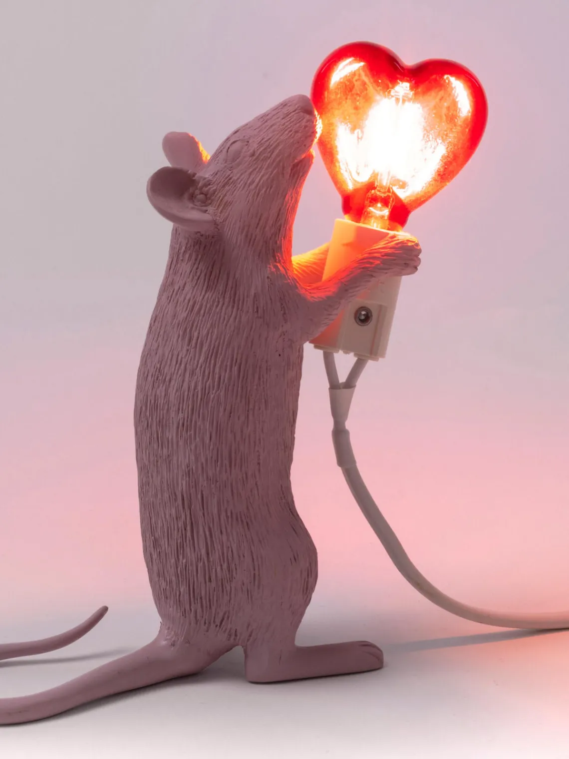 Lámparas De Mesa|Lámparas De Techo>SELETTI Lámpara de mesa pequeña LED Mouse, con puerto USB Rosa