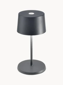 Lámparas De Mesa De Exterior|Lámparas De Techo>Zafferano Lámpara de mesa pequeña LED regulable Olivia Pro, portátil Gris oscuro