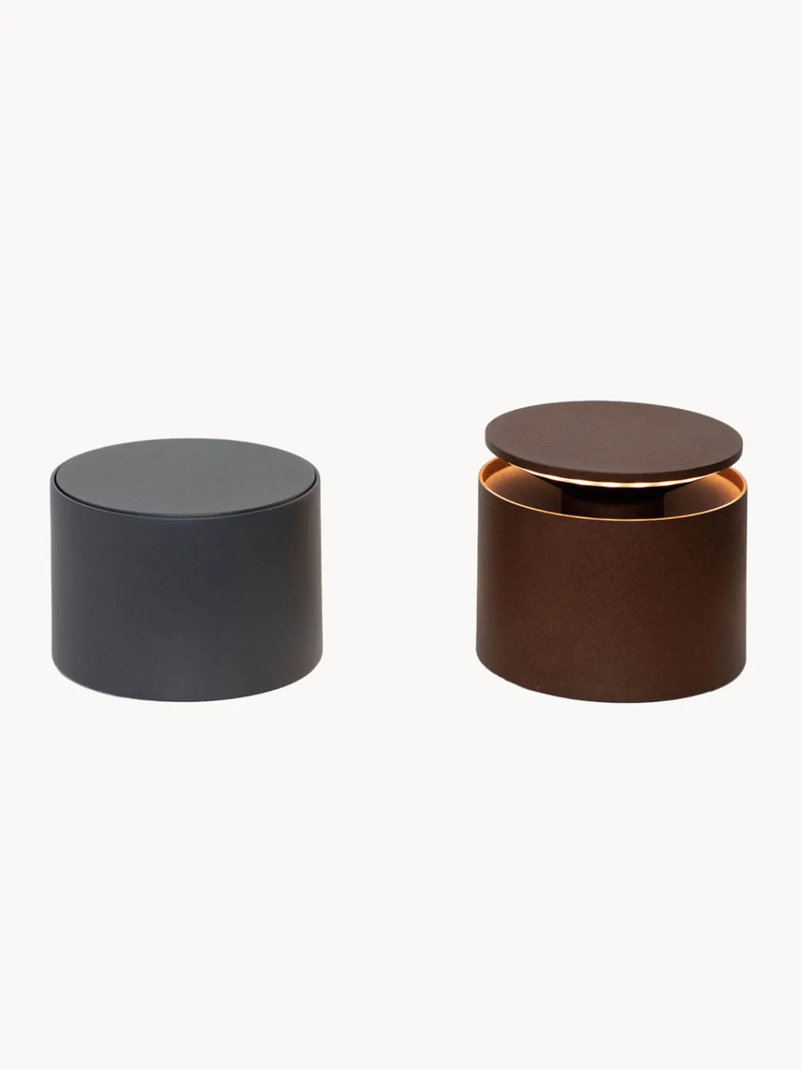 Lámparas De Mesa De Exterior|Lámparas De Techo>Zafferano Lámpara de mesa pequeña LED regulable Push-up Pro, portátil Gris antracita mate