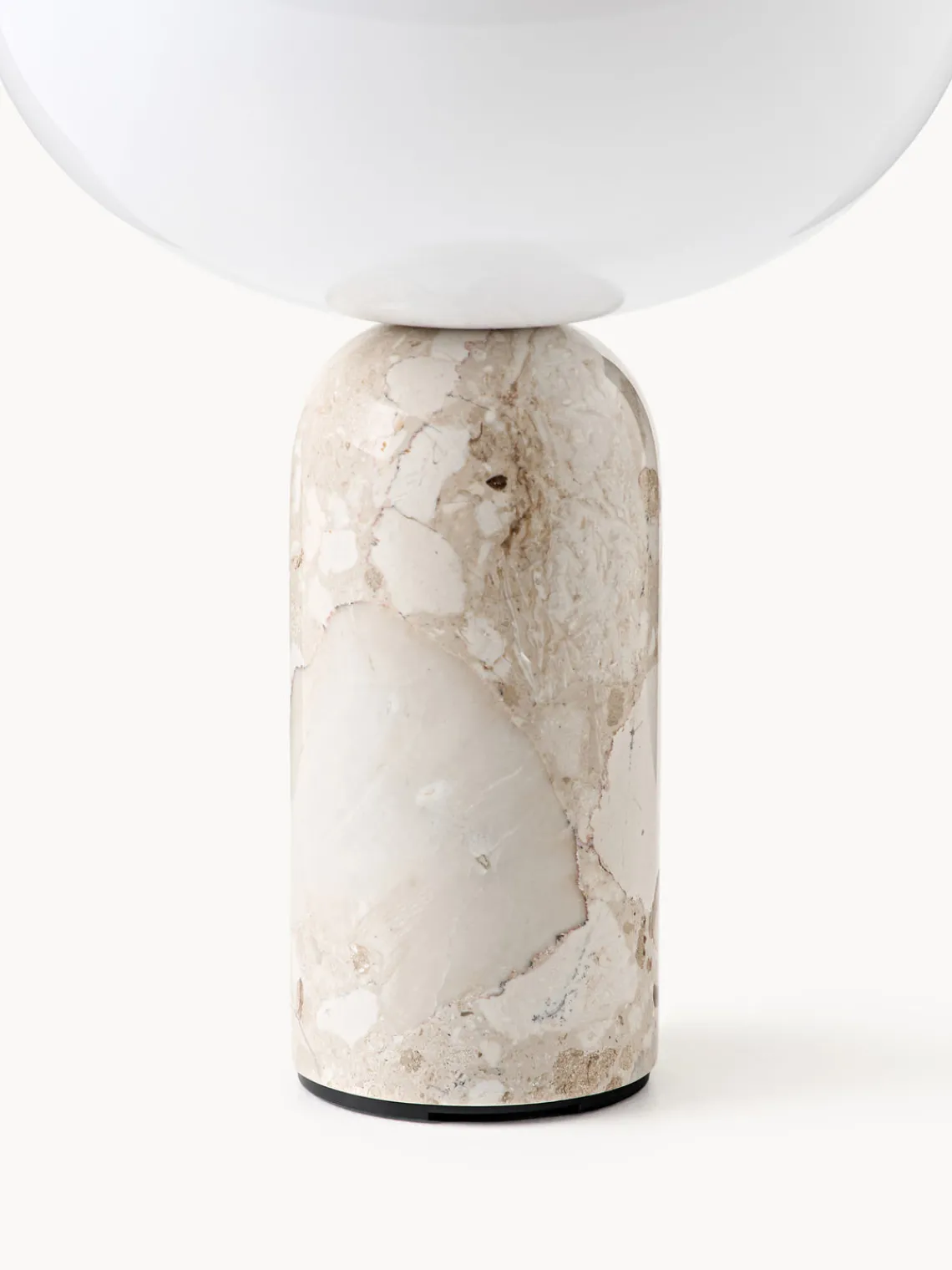 Lámparas De Mesa|Lámparas De Techo>New Works Lámpara de mesa pequeña móvil de mármol Kizu, regulable Mármol blanco y beige claro