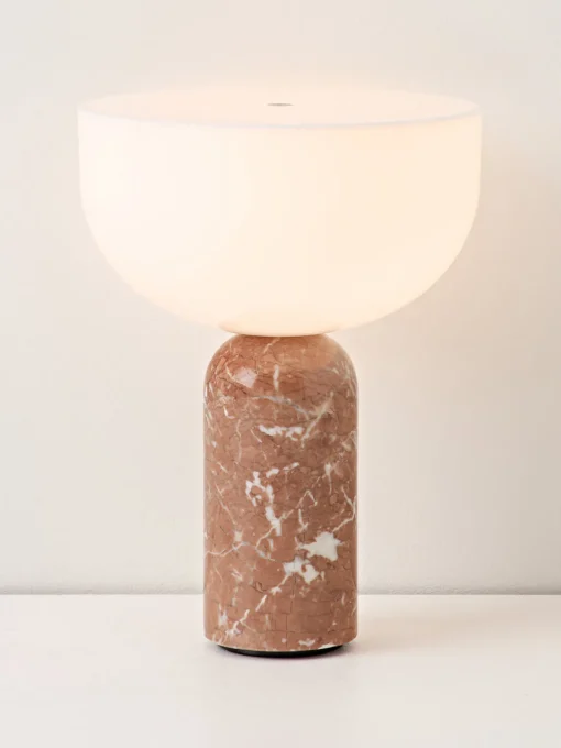Lámparas De Mesa|Lámparas De Techo>New Works Lámpara de mesa pequeña móvil de mármol Kizu, regulable Blanco, mármol terracota