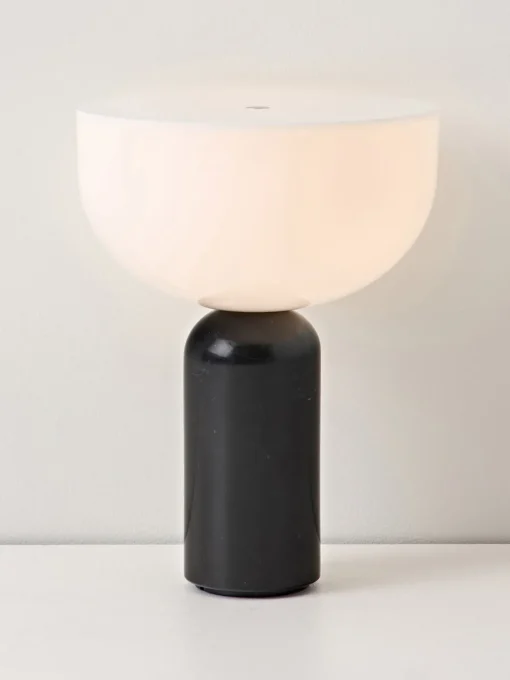 Lámparas De Mesa|Lámparas De Techo>New Works Lámpara de mesa pequeña móvil de mármol Kizu, regulable Blanco, mármol negro