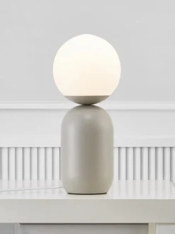 Lámparas De Mesa|Lámparas De Techo></noscript> Lámpara de mesa pequeña Notti Greige, Off White