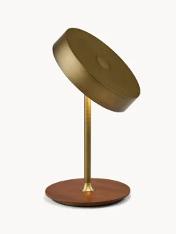 Lámparas De Mesa|Lámparas De Techo></noscript>Halo Design Lámpara de mesa pequeña regulable On The Move, portátil Dorado con efecto envejecido, madera de nogal
