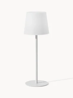 Lámparas De Mesa De Exterior|Lámparas De Techo>Westwing Collection Lámpara de mesa regulable con conexión USB Fausta Verde salvia, blanco