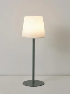 Lámparas De Mesa De Exterior|Lámparas De Techo></noscript>Westwing Collection Lámpara de mesa regulable con conexión USB Fausta Verde salvia, blanco