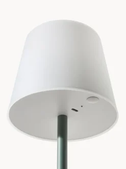 Lámparas De Mesa De Exterior|Lámparas De Techo></noscript>Westwing Collection Lámpara de mesa regulable con conexión USB Fausta Verde salvia, blanco