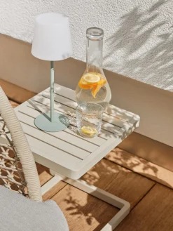 Lámparas De Mesa De Exterior|Lámparas De Techo></noscript>Westwing Collection Lámpara de mesa regulable con conexión USB Fausta Verde salvia, blanco