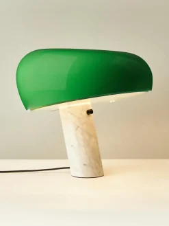 Lámparas De Mesa|Lámparas De Techo></noscript>Flos Lámpara de mesa regulable de mármol Snoopy Verde, mármol blanco