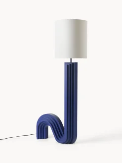 Lámparas De Pie|Lámparas De Techo></noscript>Westwing Collection Lámpara de pie de diseño Luomo Azul oscuro, blanco Off White