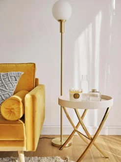 Lámparas De Pie|Lámparas De Techo></noscript>Markslöjd Lámpara de pie de vidrio opalino Minna