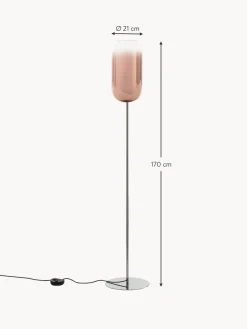 Lámparas De Pie|Lámparas De Techo>Artemide Lámpara de pie de vidrio soplado artesanalmente Gople Cobre, plateado