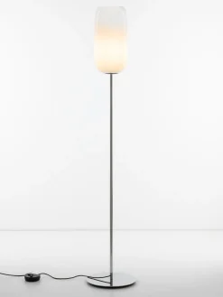 Lámparas De Pie|Lámparas De Techo>Artemide Lámpara de pie de vidrio soplado artesanalmente Gople Blanco, plateado