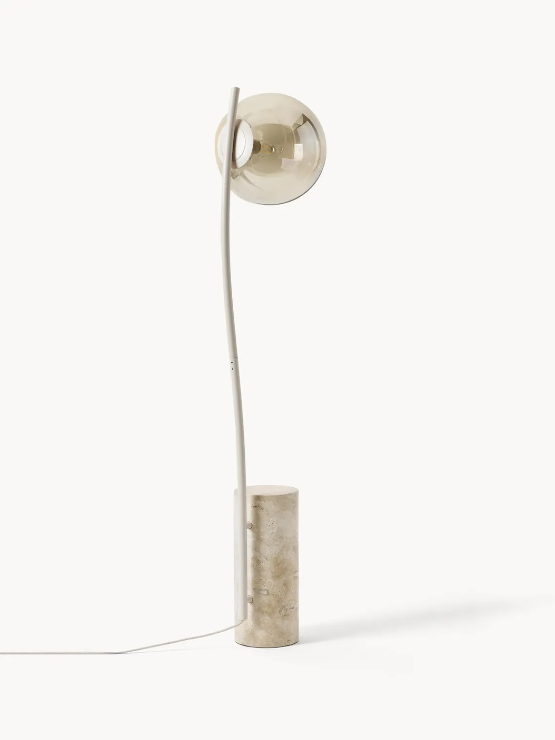 Lámparas De Pie|Lámparas De Techo>Westwing Collection Lámpara de pie pequeña de travertino Cora