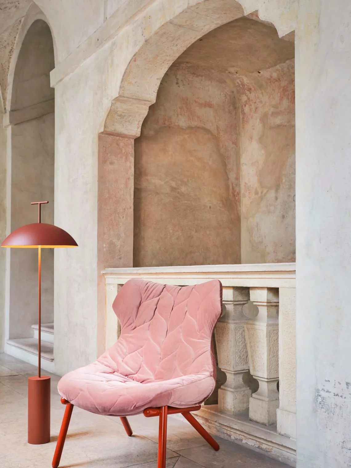 Lámparas De Pie|Lámparas De Techo>Kartell Lámpara de pie pequeña regulable de diseño Geen-a Rojo óxido