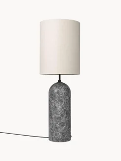 Lámparas De Pie|Lámparas De Techo>GUBI Lámpara de pie regulable con base de mármol Gravity, 130 cm Beige claro, gris oscuro veteado