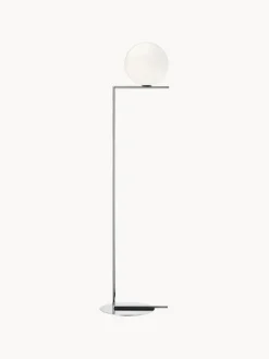 Lámparas De Pie|Lámparas De Techo>Flos Lámpara de pie regulable soplada IC Lights Plateado brillante, blanco