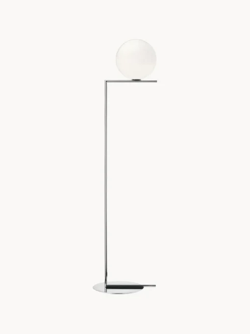 Lámparas De Pie|Lámparas De Techo>Flos Lámpara de pie regulable soplada IC Lights Plateado brillante, blanco