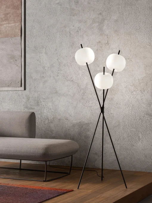 New Lámpara de pie soplada LED regulable Kushi Lámparas De Pie|Lámparas De Techo