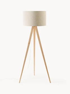 Clearance Lámpara de pie trípode de madera maciza Jake Lámparas De Pie|Lámparas De Techo