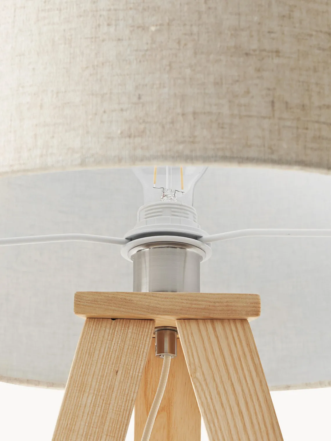 Clearance Lámpara de pie trípode de madera maciza Jake Lámparas De Pie|Lámparas De Techo