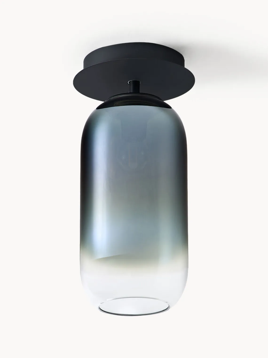 Plafones|Lámparas De Techo>Artemide Lámpara de techo artesanal de vidrio soplado Gople Azul oscuro, negro