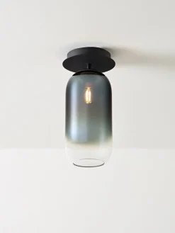 Plafones|Lámparas De Techo>Artemide Lámpara de techo artesanal de vidrio soplado Gople Azul oscuro, negro