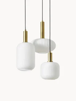 Lámparas De Techo|Lámparas De Techo>Westwing Collection Lámpara de techo cluster de vidrio opalino Candela Blanco, dorado