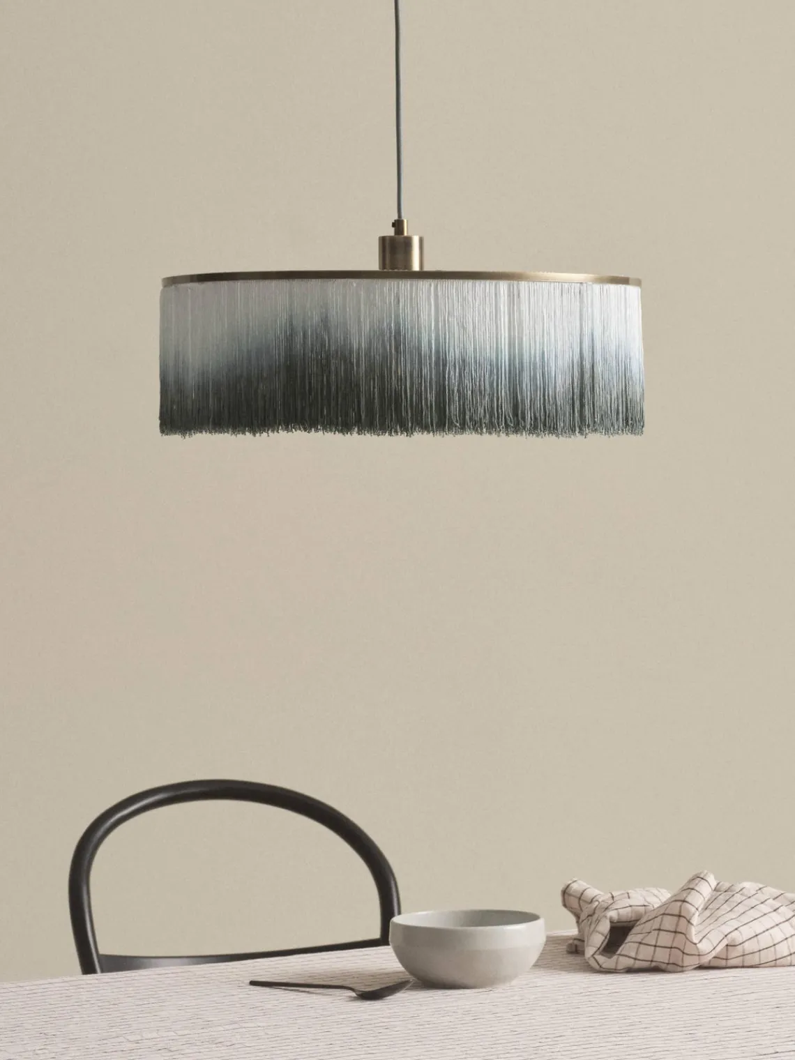 Lámparas De Techo|Lámparas De Techo>Jotex Lámpara de techo con flecos Regency Tonos azul petroleo, blanco