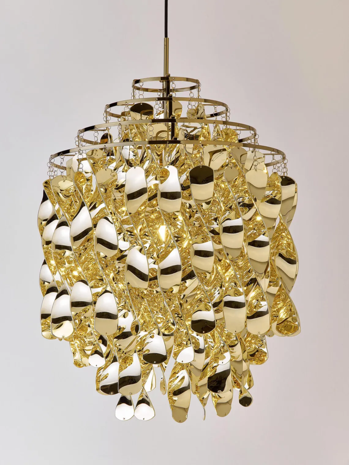 Lámparas De Techo|Lámparas De Techo>Verpan Lámpara de techo de diseño Verner Panton Spiral SP01 Dorado