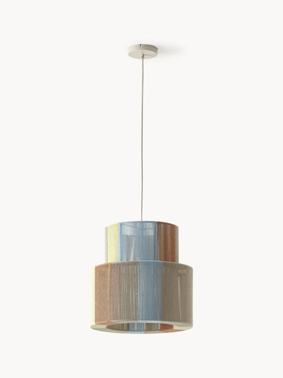 Lámparas De Techo|Lámparas De Techo>Westwing Collection Lámpara de techo de hilos de lino Lace Multicolor