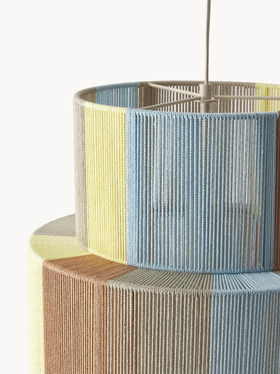 Lámparas De Techo|Lámparas De Techo>Westwing Collection Lámpara de techo de hilos de lino Lace Multicolor