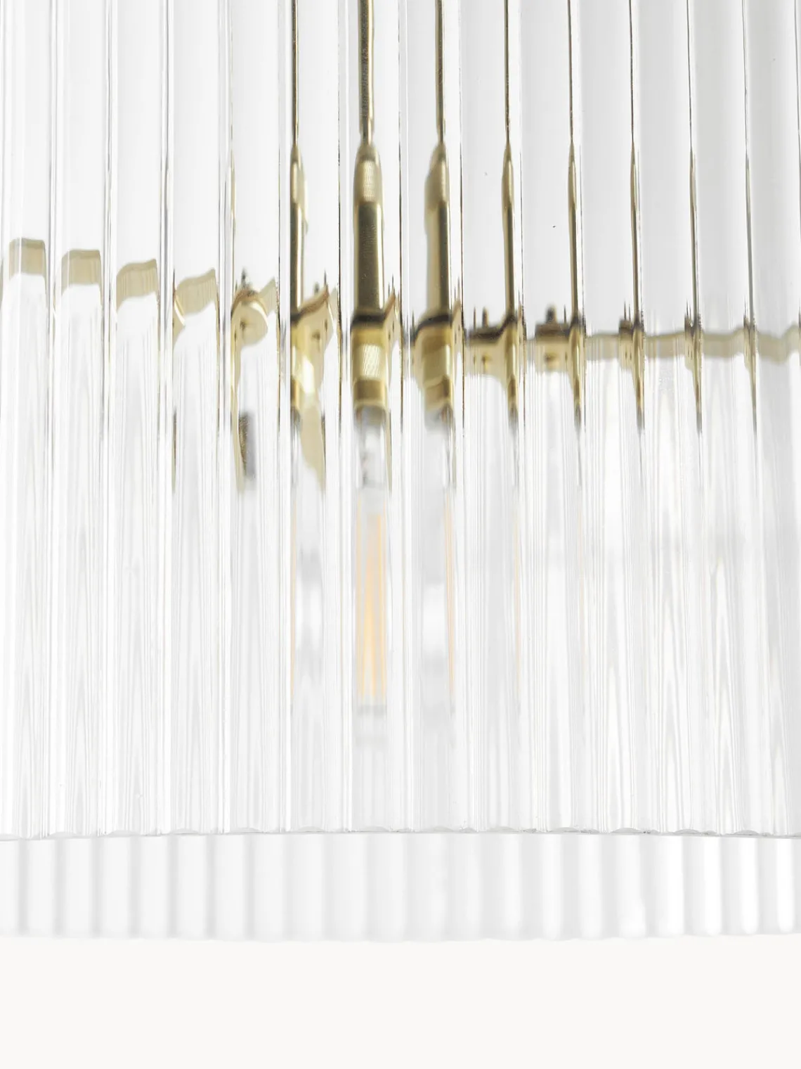 Lámparas De Techo|Lámparas De Techo>Westwing Collection Lámpara de techo de vidrio acanalado Emmi Dorado, transparente