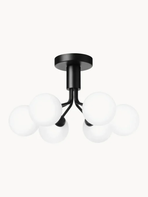 Plafones|Lámparas De Techo>Nuura Lámpara de techo de vidrio Apiales Negro, blanco crema