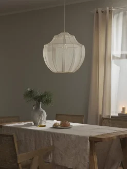 Lámparas De Techo|Lámparas De Techo></noscript>Westwing Collection Lámpara de techo en tejido malla Beau Beige claro