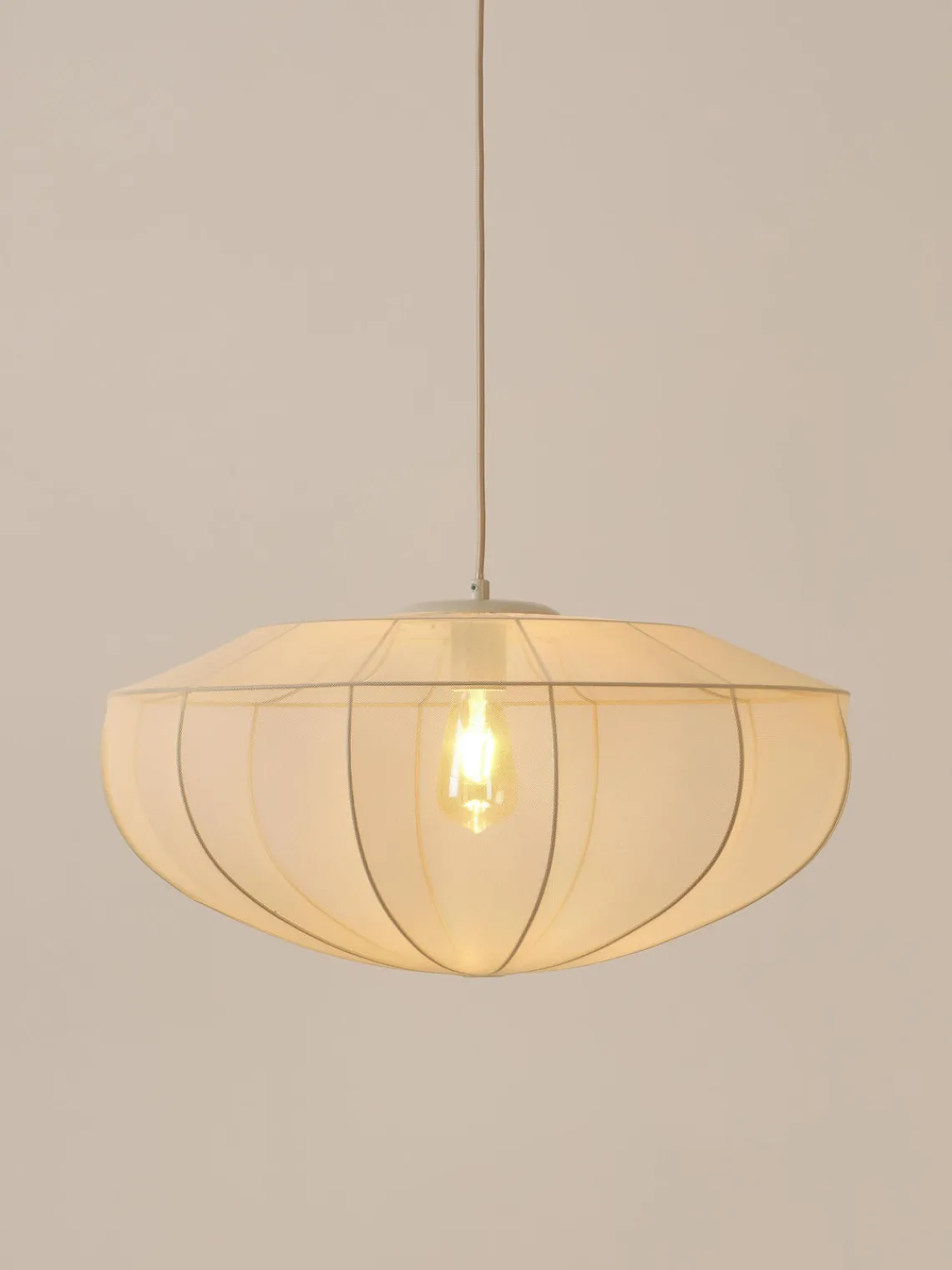 Lámparas De Techo|Lámparas De Techo>Westwing Collection Lámpara de techo en tejido malla Beau Beige claro