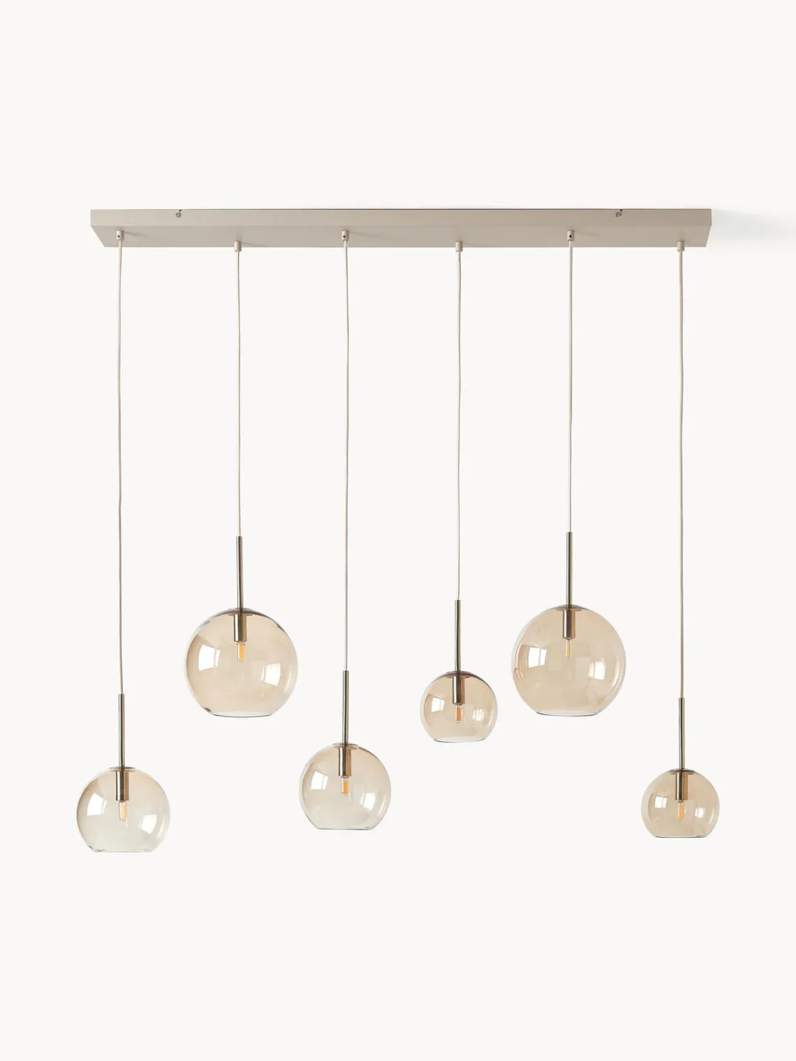 Lámparas De Techo|Lámparas De Techo>Westwing Collection Lámpara de techo grande esferas de vidrio Raquel Beige transparente