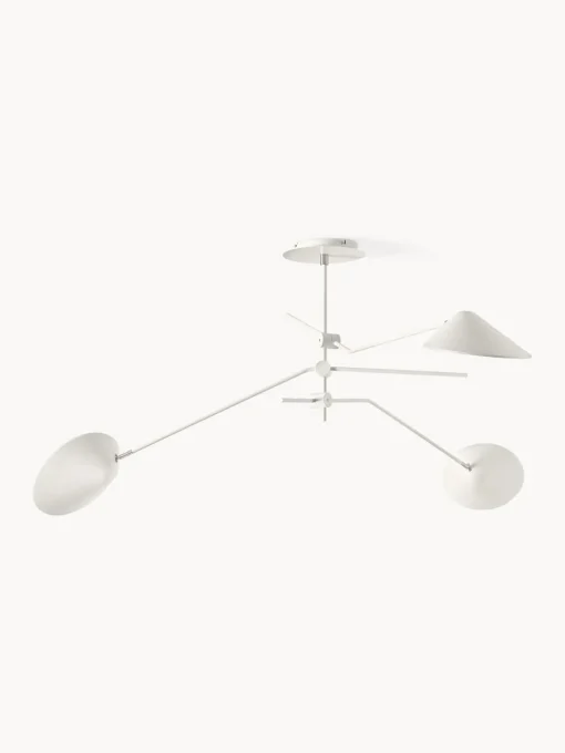 Plafones|Lámparas De Techo>Westwing Collection Lámpara de techo grande Neron Blanco crema, plateado
