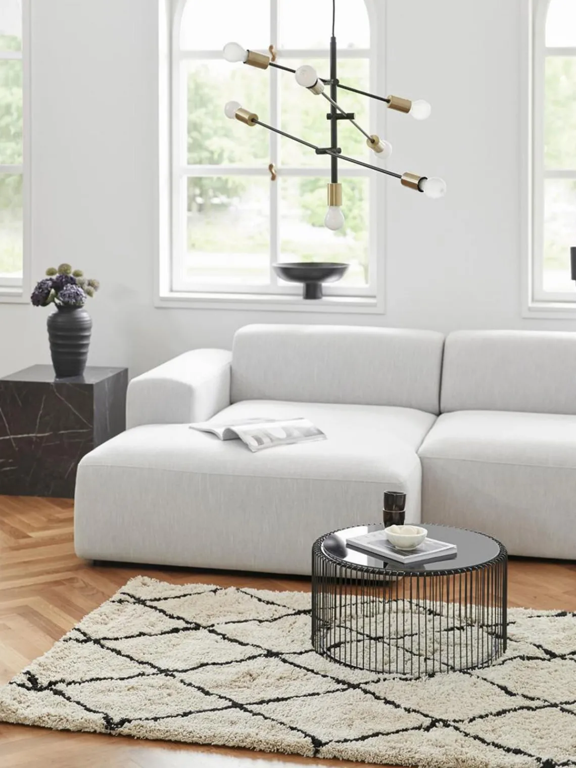 Lámparas De Techo|Lámparas De Techo>Westwing Collection Lámpara de techo grande Venja Negro, latón