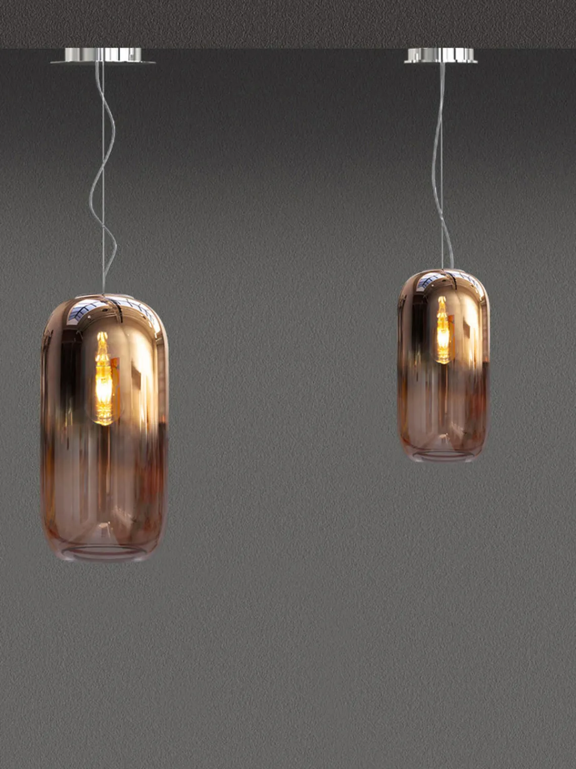 Lámparas De Techo|Lámparas De Techo>Artemide Lámpara de techo pequeña artesanal Gople Marrón, plateado