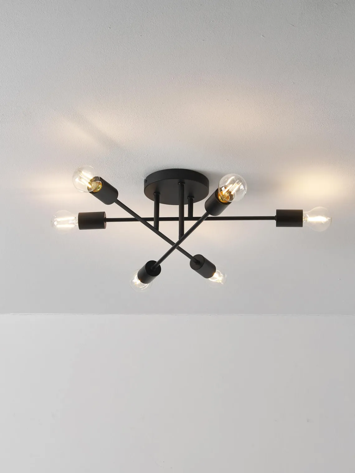 Plafones|Lámparas De Techo>Westwing Collection Lámpara de techo Venja Negro